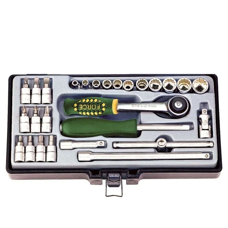 Гедоре Force, 1/4", дванадесетостен, 4-14мм, 27 части